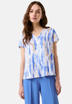 Taifun Bluse - regatta blue gemustert