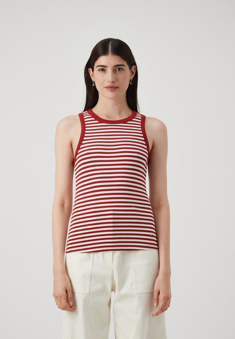 Tommy Hilfiger SLIM TANK - Μπλούζα - ecru/dark magma