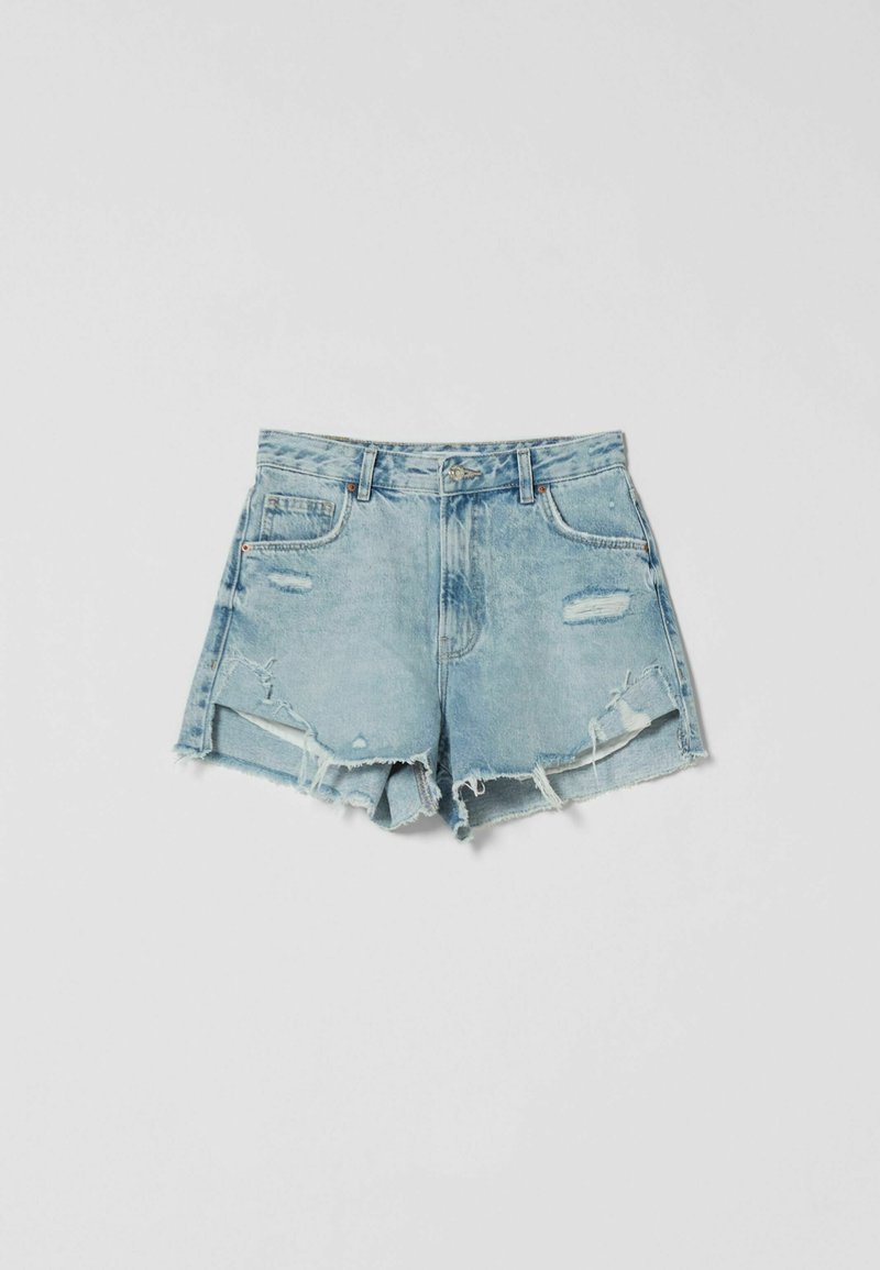 Damen Kleider | Bershka Jeans Shorts light blue denim/light-blue denim - JE68136 Damen Kleider | Bershka Jeans Shorts light blue denim/light-blue denim - JE68136