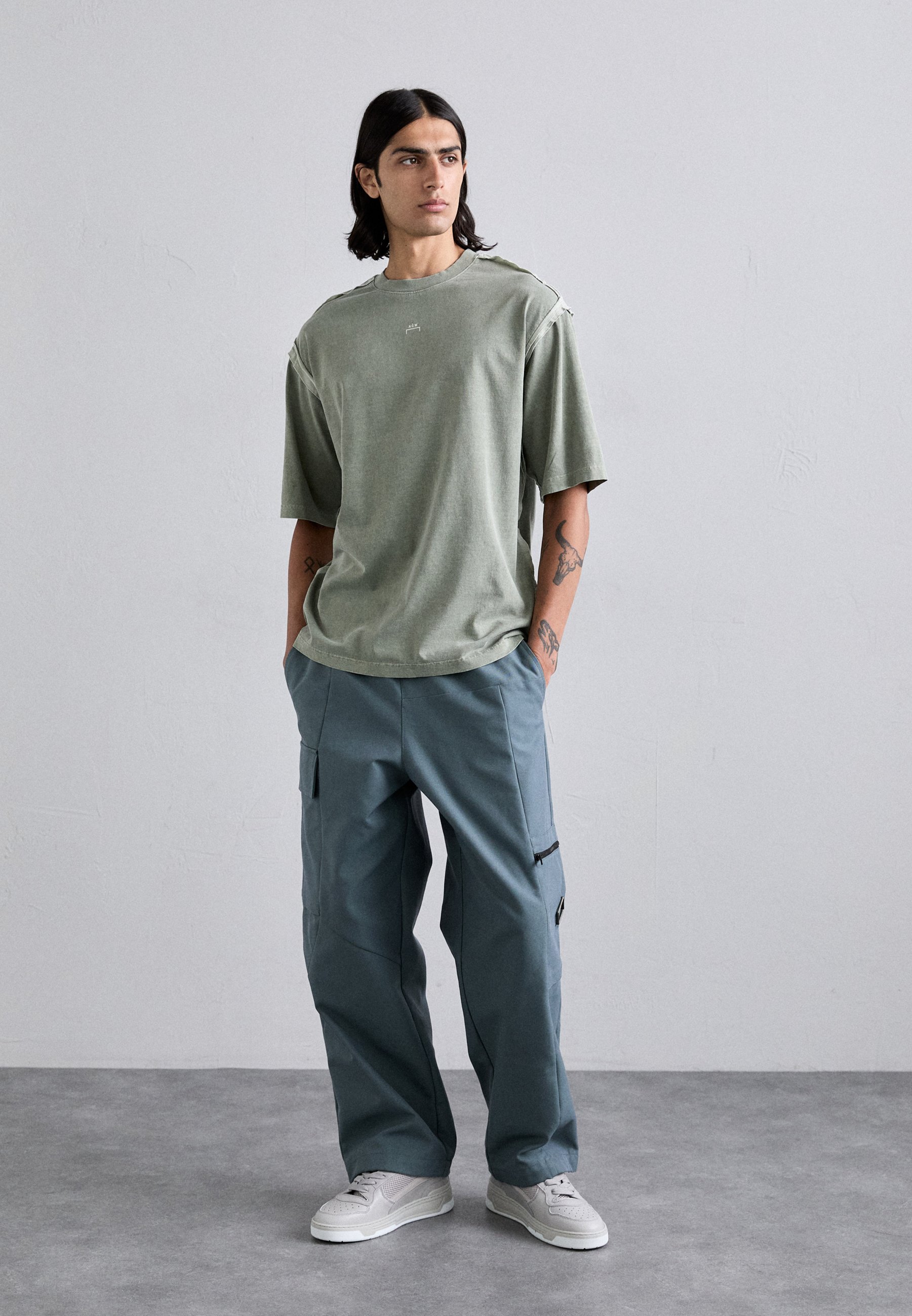 A-COLD-WALL* FACADE - T-shirt imprimé - grey-green/olive