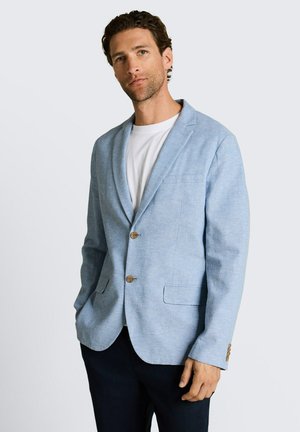 TOM TAILOR TOM TAILOR BLAZER SAKKO MIT LEINENANTEIL - Sakko - bleeched blue chambray