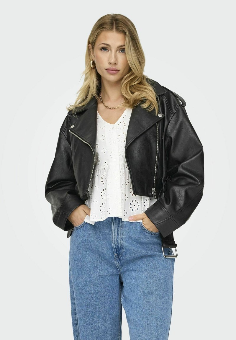 Only Lederjacke Schwarz