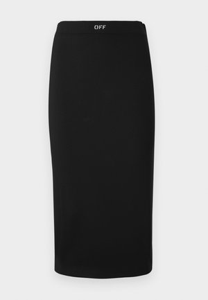 SLEEK MIDI SKIRT - Pieštukinis sijonas - black/white