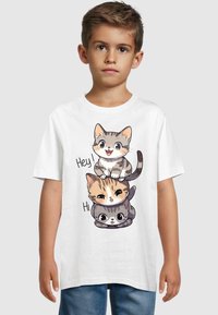 Merchcode HI CATS  - Tričko s potlačou - white