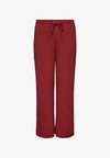 CARERIKKA HW WIDE CRINKLE PANT PNT - Παντελόνι - brick red