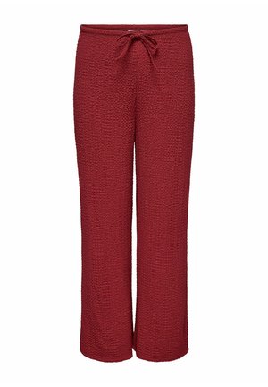 ONLY Carmakoma, CARERIKKA HW WIDE CRINKLE PANT PNT - Kalhoty - brick red