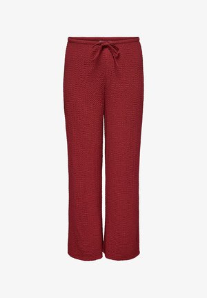 ONLY Carmakoma, CARERIKKA HW WIDE CRINKLE PANT PNT - Kalhoty - brick red