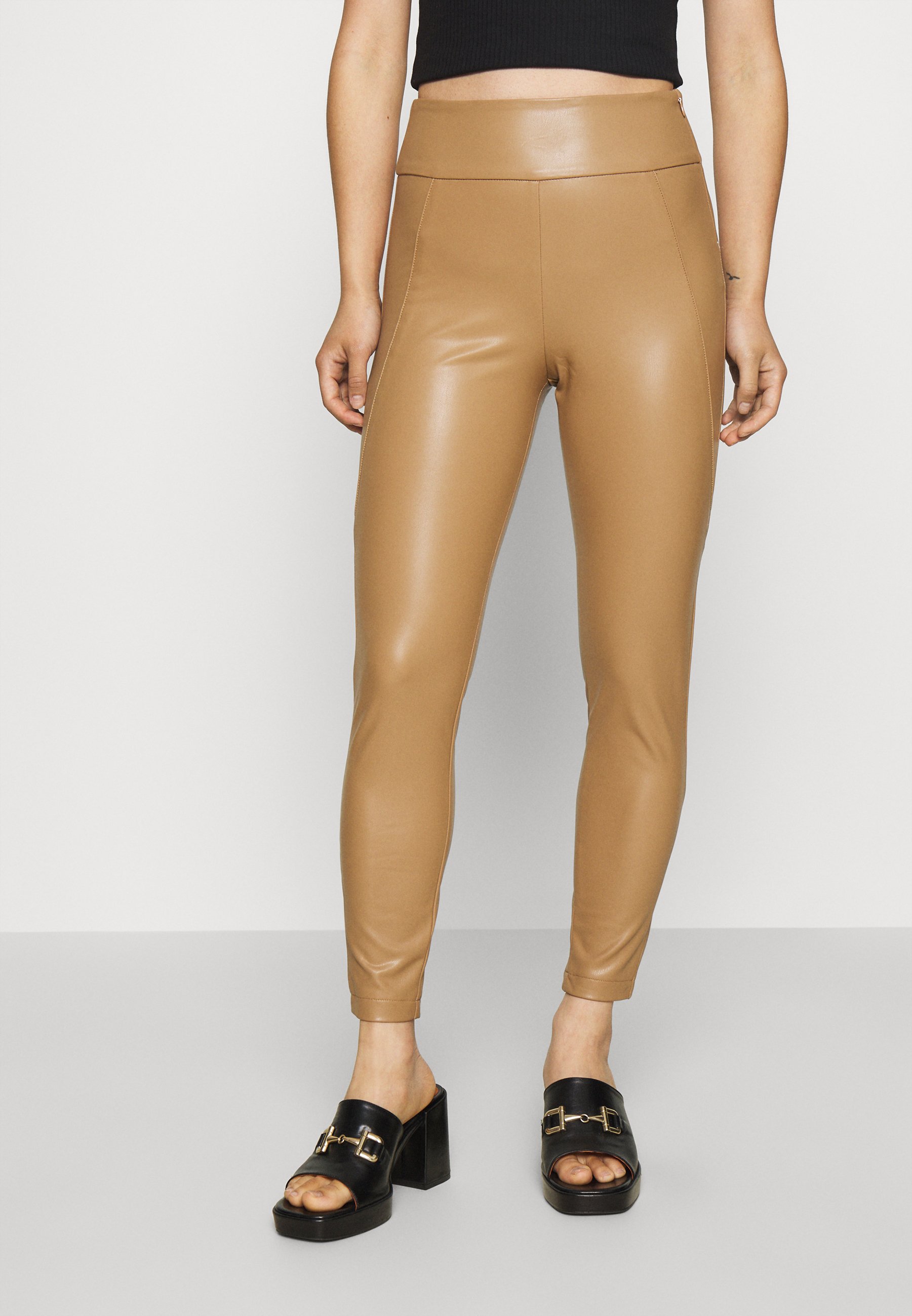 VILA PETITE VINNIS COATED - Leggings 