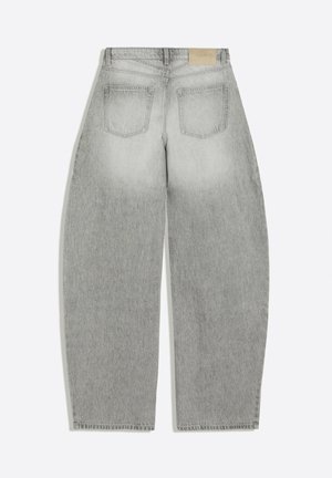 Bershka, HIGH-WAIST BARREL JEANS - Wide leg - grey