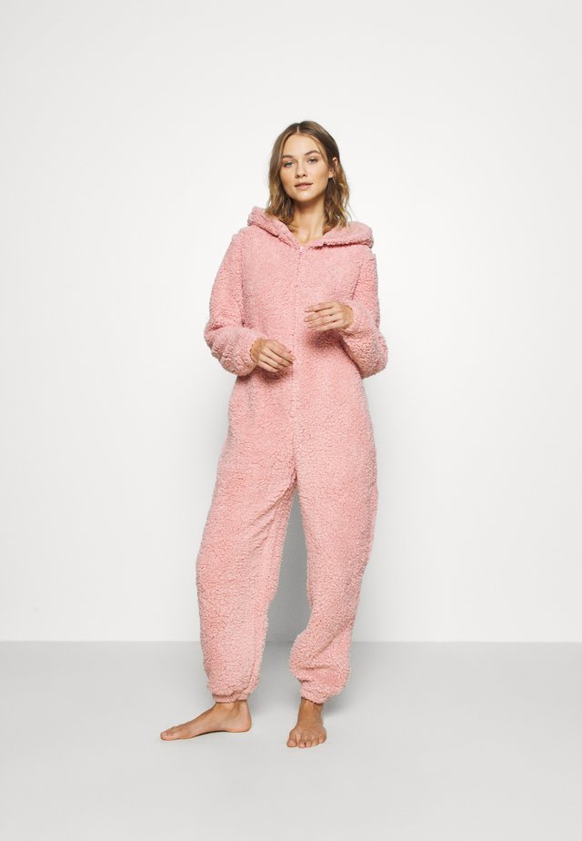 PINK TEDDY SHERPA ONESIE - Haalari - pink