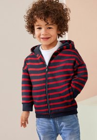 Next Sweat zippé - red blue stripe