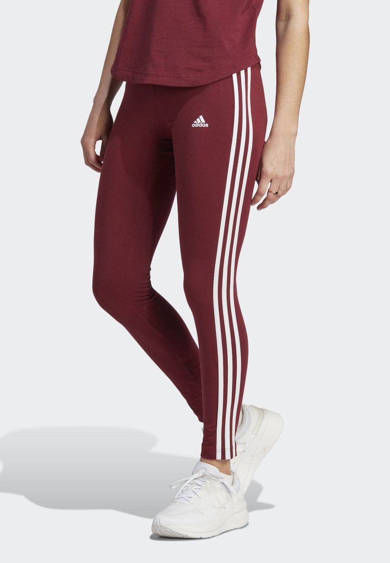 adidas Sportswear ESSENTIALS 3 STRIPES LEGGINGS Leggings shadow red