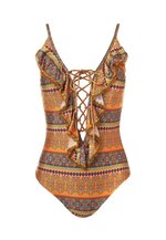 Goldenpoint Bikini-Hose Damen - Tiefer Hüfthschnitt, Geometrisches Muster