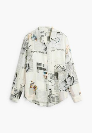 Desigual, PRINTED SHIRT - Gombos blúz - white