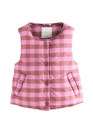 Next REGULAR FIT - CHECK - Brezrokavnik - pink