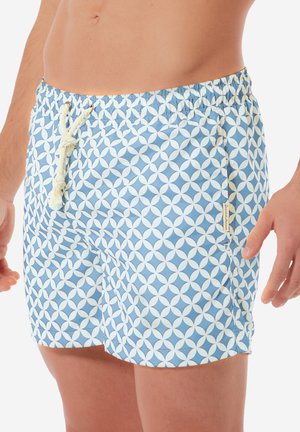 Bañador corto - light blue white graphic print