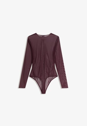 Bershka LONG SLEEVE - Body - dark red