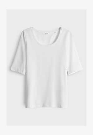 OPUS, SLIM FIT ROUND NECK - T-shirt basic - white