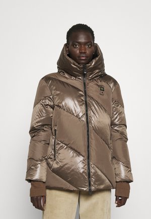 FASHION MAT MIX JACKET - Krtk kabt - brown