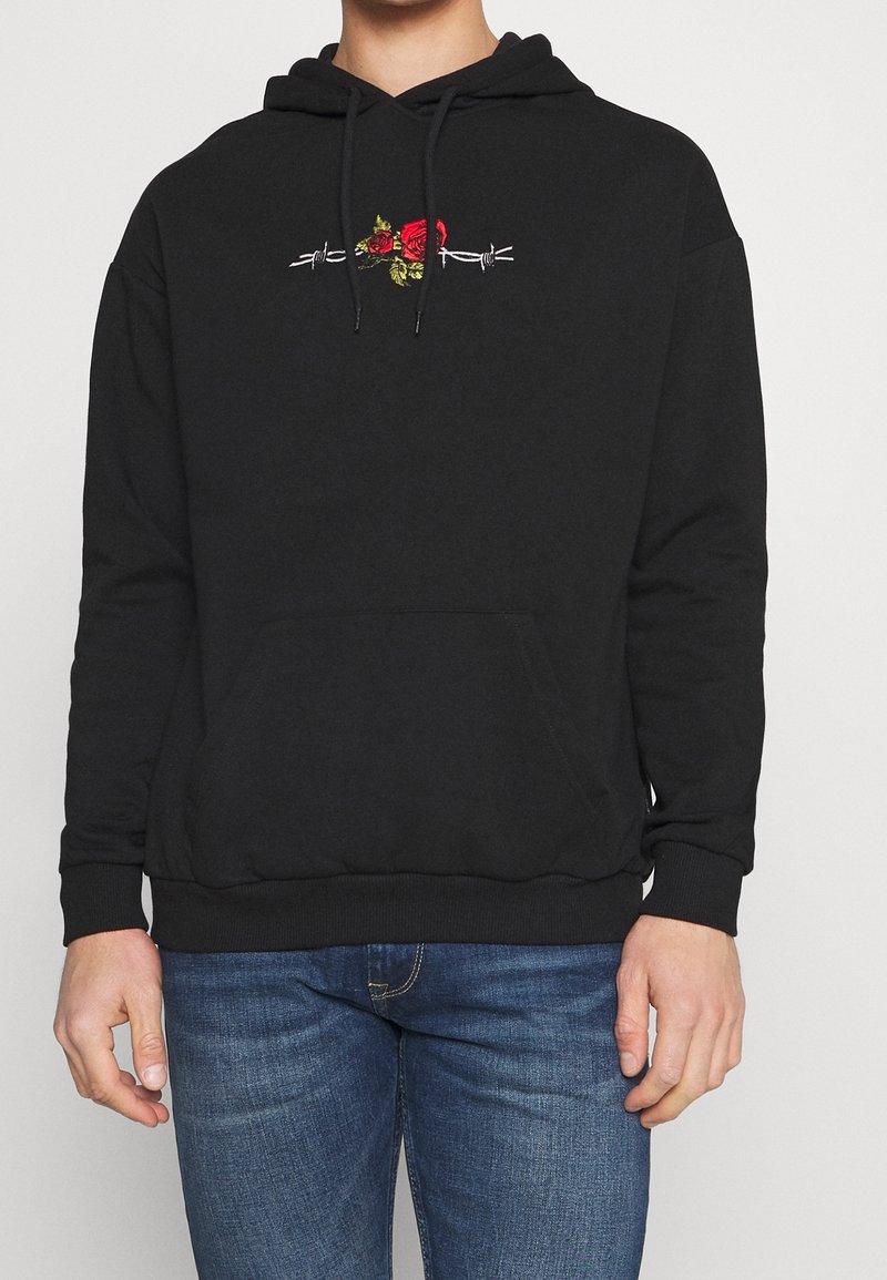 YOURTURN Felpa con cappuccio - black