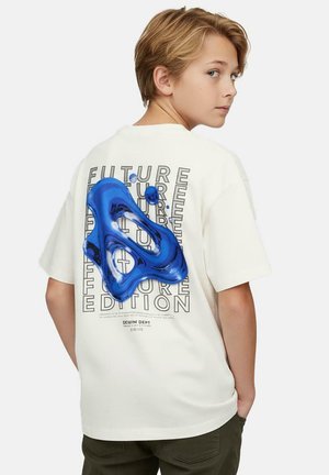 Cars Jeans, T-SHIRT TYGO JR. - T-shirt print - ecru