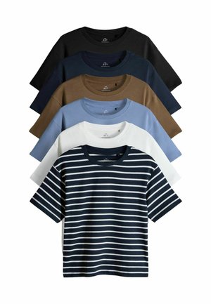 REGULAR FIT - 6 PACK SHORT SLEEVE  - Tričko s potlačou - blue brown