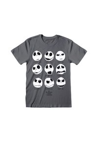 Henry Tiger DISNEY NIGHTMARE BEFORE CHRISTMAS MANY FACES - Triko s potiskem - charcoal grey