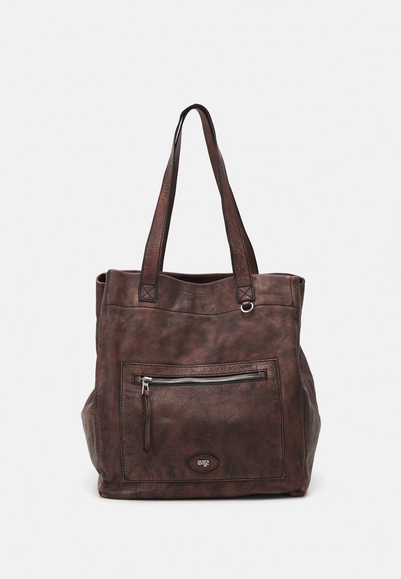 Dhruv Kapoor DISTRESSED XL TOTE UNISEX - Shoppingväska - brown