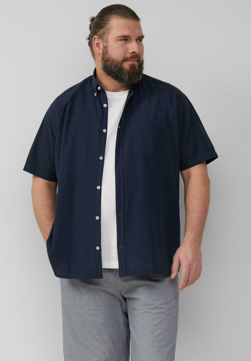 s.Oliver KURZARM MIT WASCHUNG UND TAPE - Hemd - navy