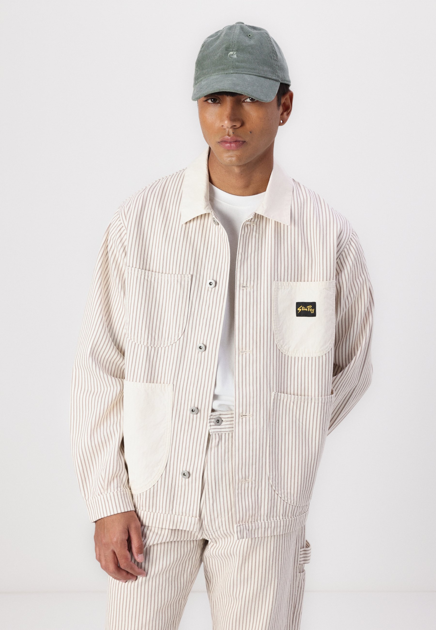 Stan Ray COVERALL JACKET UNISEX - Light jacket - hickory mix/white
