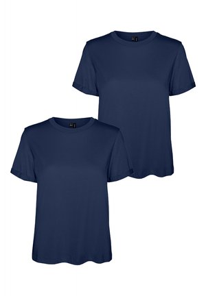 Vero Moda 2ER PACK PAULA - Basic T-shirt - dunkelblau