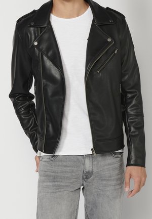 Kunstlederjacke - black