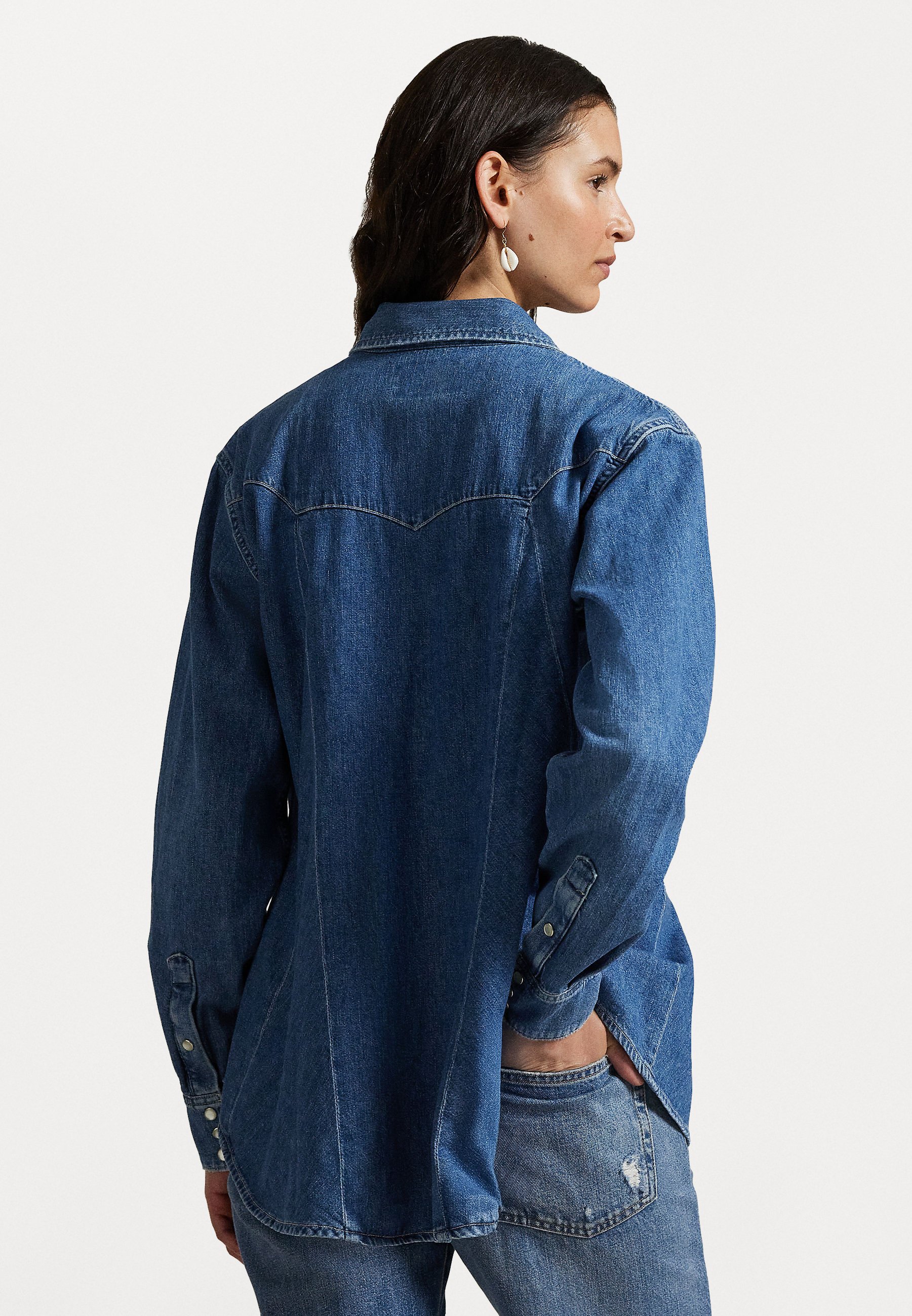 Polo Ralph Lauren DENIM TRAPEZE WESTERN SHIRT - Button-down blouse