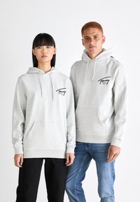 Tommy Jeans ENTRY GRAPHIC HOODIE UNISEX - Sportska majica - silver grey