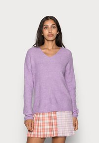 Vero Moda VMCREWLEFILE VNECK  - Camisola - lavendula melange