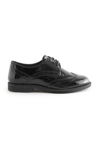 Next - SCHOOL LACE-UP BROGUE DETAIL SHOES - Fűzős cipők - black patent Miniatűr kép 1