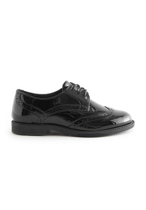 SCHOOL LACE-UP BROGUE DETAIL SHOES - Pantofi cu șiret - black patent