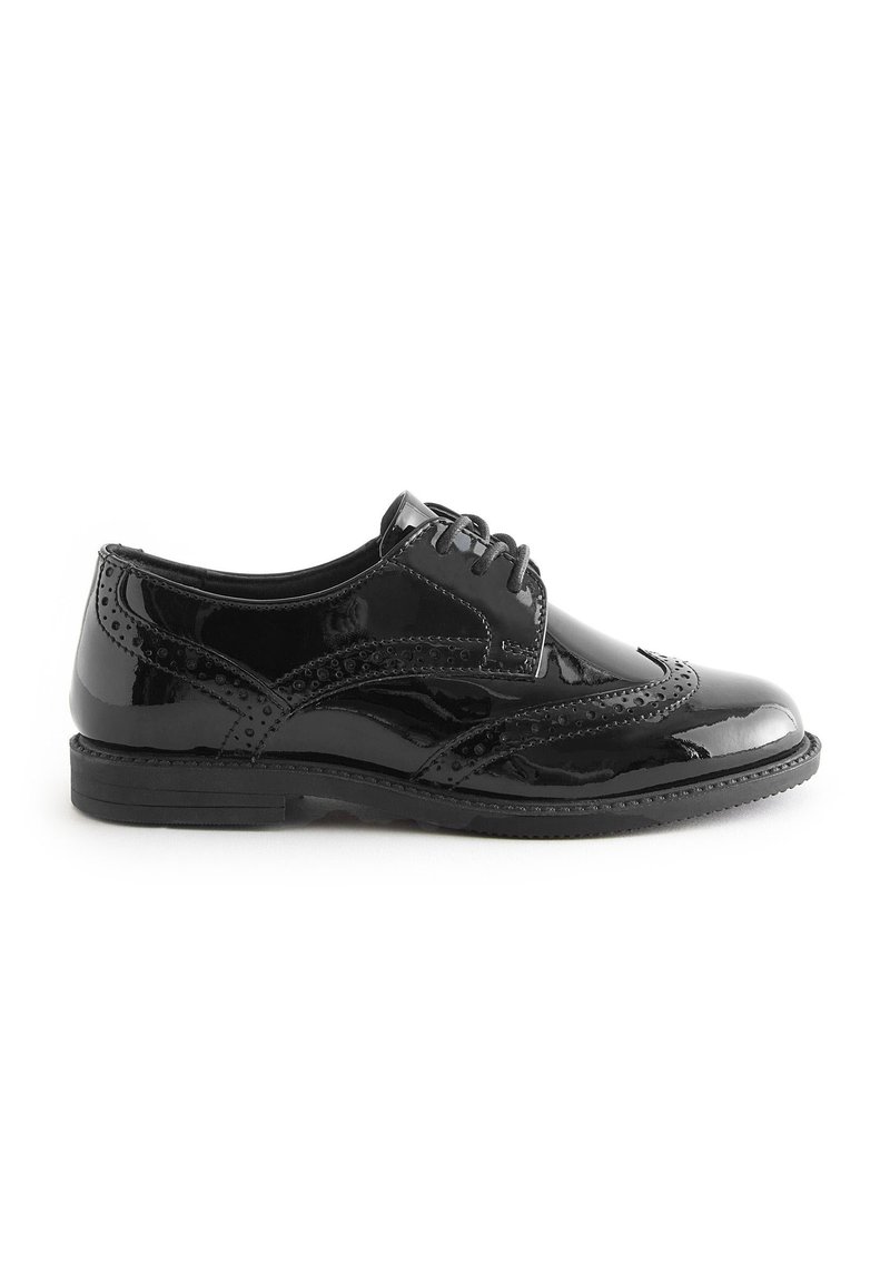 Next SCHOOL LACE-UP BROGUE DETAIL SHOES - Fűzős cipők - black patent