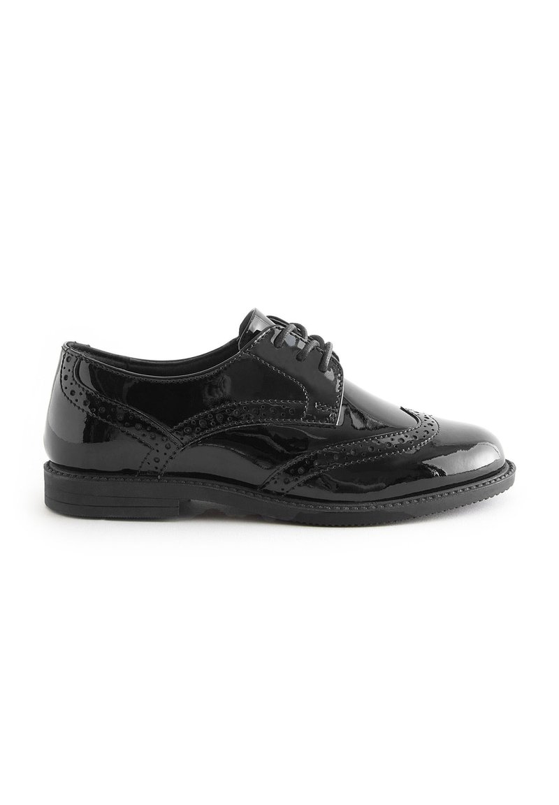 Next - SCHOOL LACE-UP BROGUE DETAIL SHOES - Fűzős cipők - black patent, Nagyítás