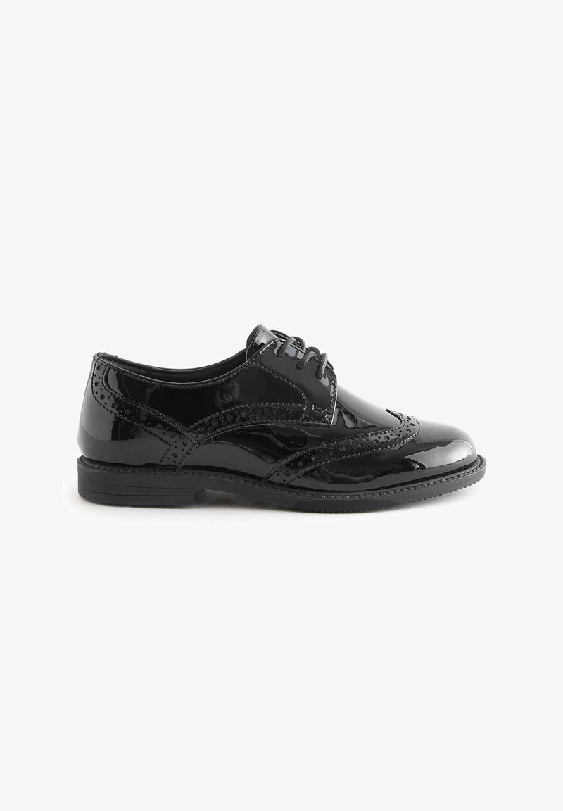 Next SCHOOL LACE-UP BROGUE DETAIL SHOES - Paeltega jalanõud - black patent
