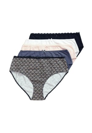 Ulla Popken, MIDI BRIEFS, 5-PACK, PATTERNED/PLAIN COLOURS - Briefs - pale beige