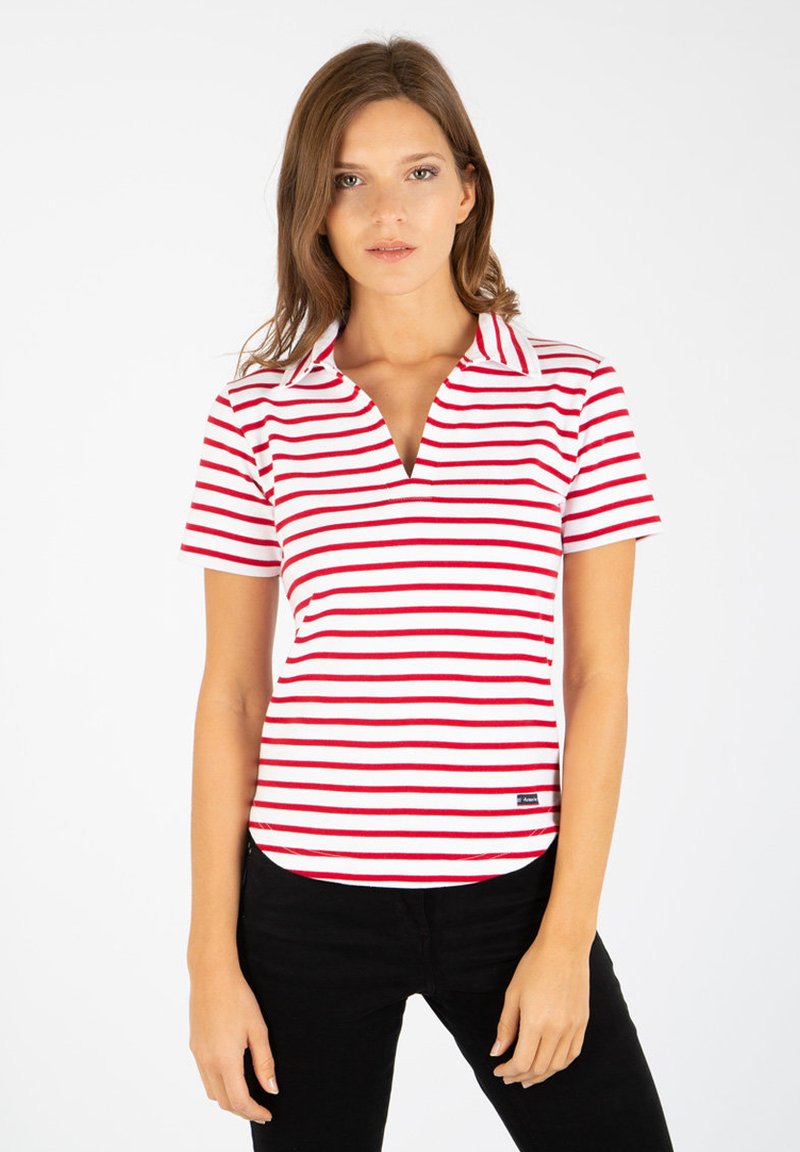 Armor lux QUILLE - Poloshirt - blanc/braise