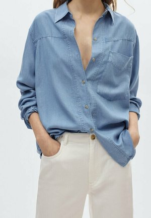 Button-down blouse - light blue