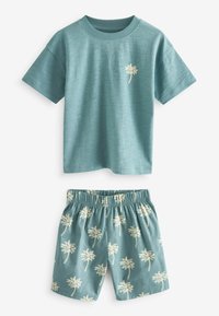 Next 3 PACK SET REGULAR FIT - Set lenjerie de noapte - green blue pineapple palm tree