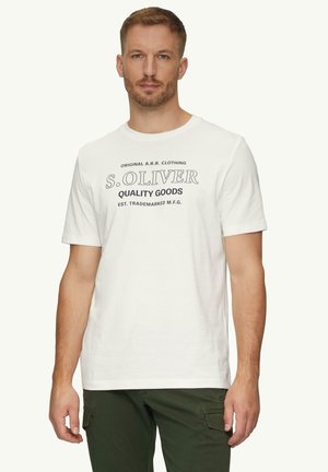 s.Oliver MIT LOGO-MOTIVEN - Print T-shirt - weiß