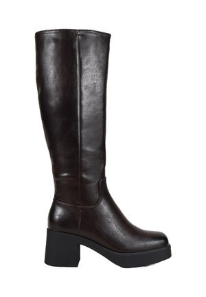 ALTAS CON CREMALLERA - Botas con plataforma - marron
