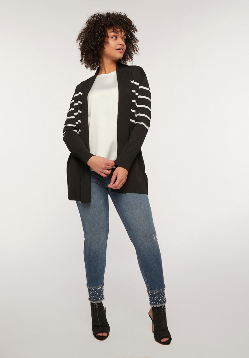Damen Strickjacken | Fiorella Rubino Strickjacke nero/schwarz - SK12431 Damen Strickjacken | Fiorella Rubino Strickjacke nero/schwarz - SK12431