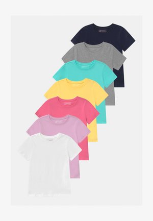 7 PACK - T-shirt basique - dark blue/blue/pink