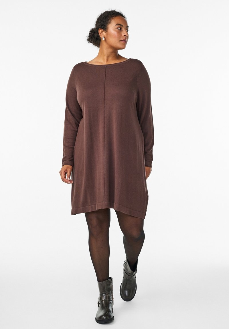 Zizzi Jumper dress - seal brown/brown - Zalando.ie Zizzi Jumper dress - seal brown/brown - Zalando.ie