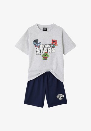 Vertbaudet, VERTBAUDET KURZES SCHLAFANZUG KINDER BRAWL STARS SET - Pyjama set - grau meliert